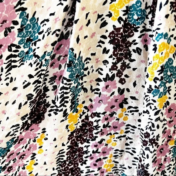 Free People Miss Right Cutout Skater Dress Size XS Ditzy Floral Pockets - Picture 7 of 11